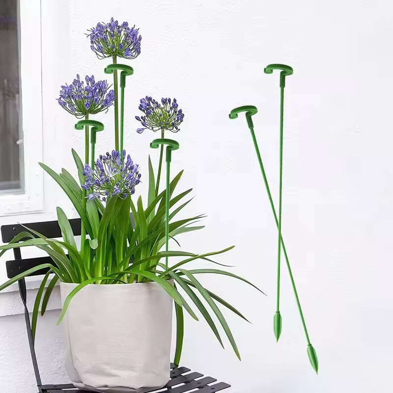 [3-5 วันมาถึง] ไม้ค้ําสวนแบบปรับได้สําหรับกระถางต้นไม้, ไม้ค้ํายันรองรับพืชไฟเบอร์กลาส 10 ชิ้นชุด, ไม้ค้ํายันพืชทนสภาพอากาศพร้อมการออกแบบกึ่งวงกลม - รูปที่ 2