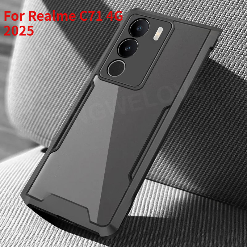 Realme C71 2025 อะคริลิคเคสโทรศัพท์ใสสําหรับ Realme C71 C75X C75 14X RealmeC71 4G 5G โทรศัพท์ป้องกัน