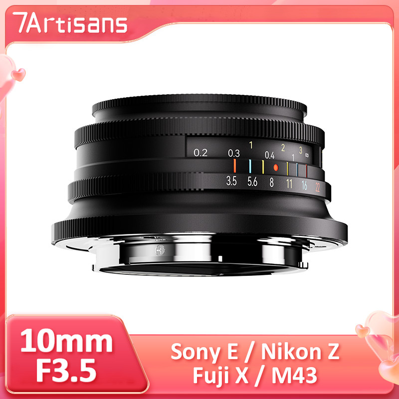 7artisans 10mm F3.5 APS-C MF มุมกว้างพิเศษ Prime Manual Focus Street Style Portraits เลนส์การถ่ายภาพ