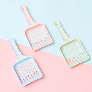4สี ที่กรองทำความสะอาดทรายน้องแมว ที่ตักทรายแมว ช้อนตักทรายแมว ด้ามจับถนัดมือ สีสันสวยงาม พร้อมส่งCW74