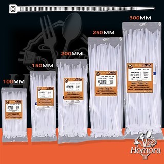 สายผูกไนล่อน, สายผูก 100 เส้น, ดํา, ขาว, สายผูก 4/6/8/10/12 นิ้ว, 100 แพ็ค, สายไนลอน, สายพลาสติกไนลอน, สายล็อคตัวเอง