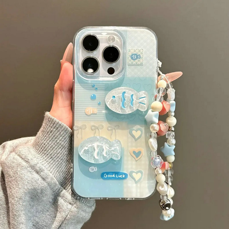 เคส Soft for VIVO Y29 Y04 Y19S Y100 Y39 Y29S Y200 Y28S Y78 V29 Lite 5G Y38 Y28 Y36 Y27 Y17S Y15S Y15A 2021 Y03 Y18 4G Y16 Y02S Y02 Y02A Y01 Y77 Y22S Y22 Y35 2022 Y75 Y55 Y76 Z5X Cute Bling fish bracelet Phone Case TM 60 - รูปที่ 6