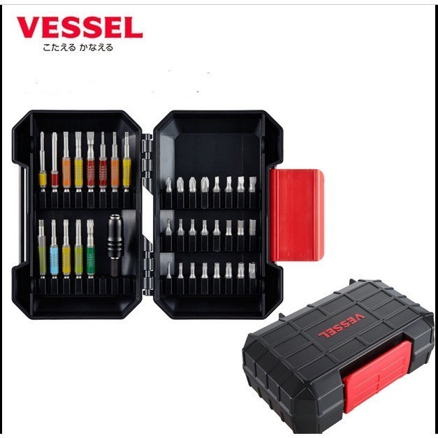 ญี่ปุ่น VESSEL บิตแข็งสุด/สว่านไฟฟ้าชุดดอกสว่านข้ามเฉพาะ 38PC
