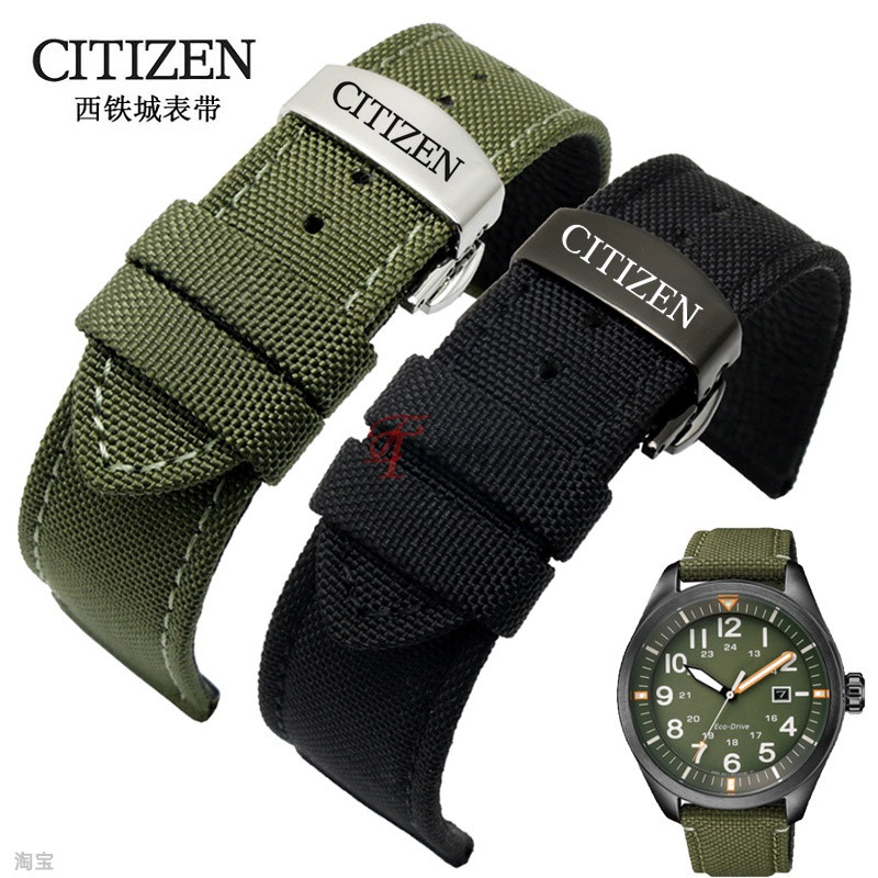 สายนาฬิกาข้อมือ ผ้าแคนวาส ไนล่อน 22 มม. สําหรับ Citizen BM8475 BM7140