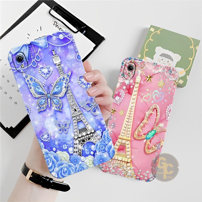 [GOLDEN CASE][014] Softcase VIVO Y91C Y1S Y19 Y71 Y71i Y81 Y83 Y53 Old Paris Mobile phone - เคสอินเท