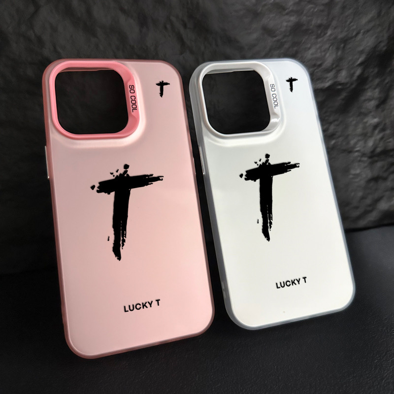 สต๊อกไทย เคสสำหรับไอโฟน11 ตัวอักษรTที ทีเชอะ เคสป้องกันมือถือ for IPhone 13 12 7Plus 14 15 11Pro MAX XR XS XSMAX SE2020 - รูปที่ 4