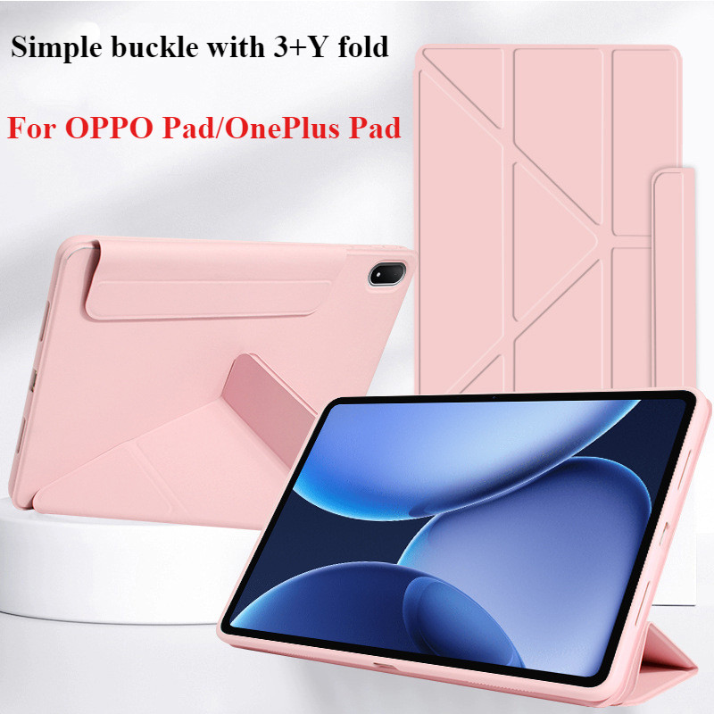2025 ใหม่สําหรับ OPPO Pad SE Pad4 Pro Pad3 Pro Pad3/Pad2 Pad Air2/Neo Pad Air Pad11 OnePlus Pad 3/2 Pro Pad Pro12.1 Pad Go 3 + Y พับแม่เหล็กหัวเข็มขัด TPU ป้องกันหนัง ราคา ถูกที่สุด ดีลบีเคเค