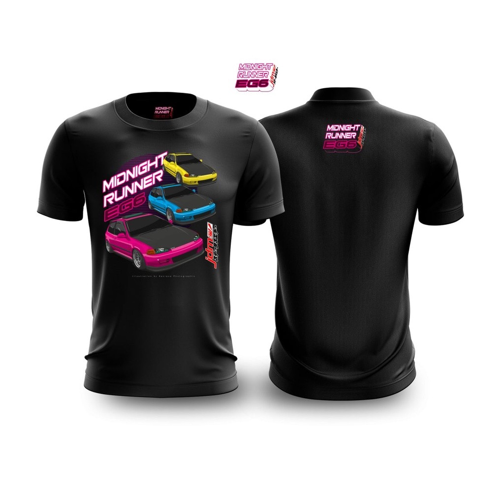 เสื้อยืดแขนสั้น Honda Eg9 Midnight Runner