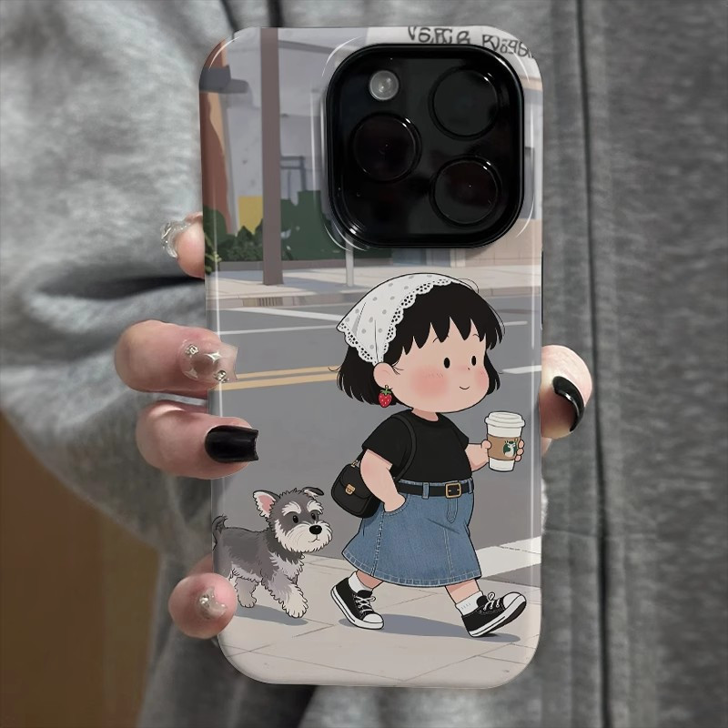 เคสโทรศัพท์ลูกชิ้นเดินสุนัข 2-in-1 เข้ากันได้กับ iPhone รูปที่ 2
