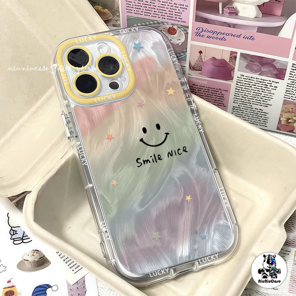🚚จัดส่งในพื้นที่🚚 เคสไอโฟน รูปแบบรอยยิ้มน่ารัก For IPhone 13 12 14 15 11 16 Pro Max Plus XR XS Max เคสไอโฟน11 เคสไอโฟน13