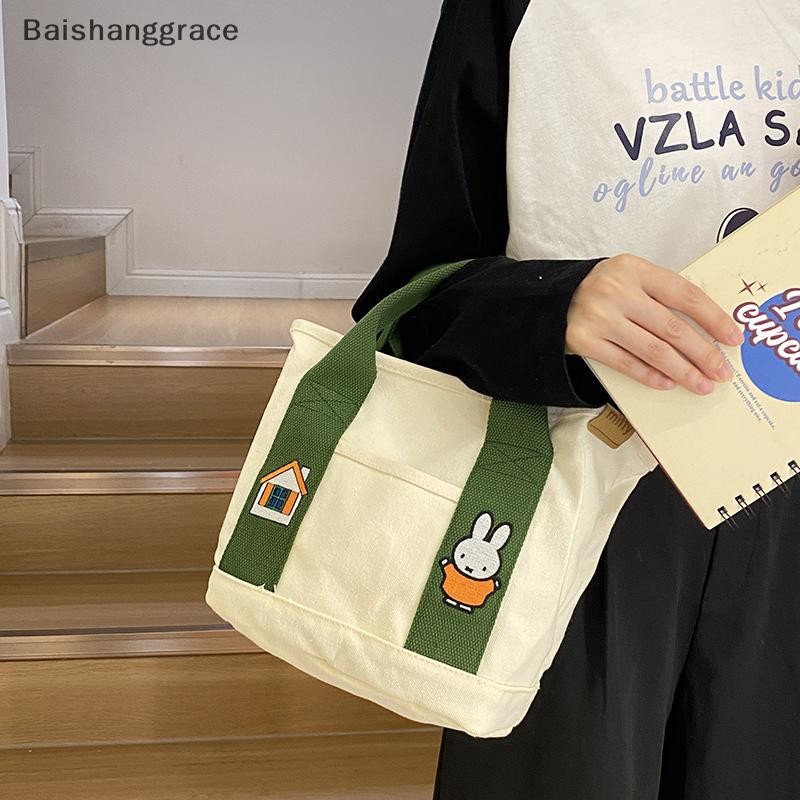 กระเป๋าถือผ้าใบสำหรับผู้หญิง สีทึบ ทรงเดินทาง ความจุขนาดใหญ่ สไตล์ลำลอง - รูปที่ 2