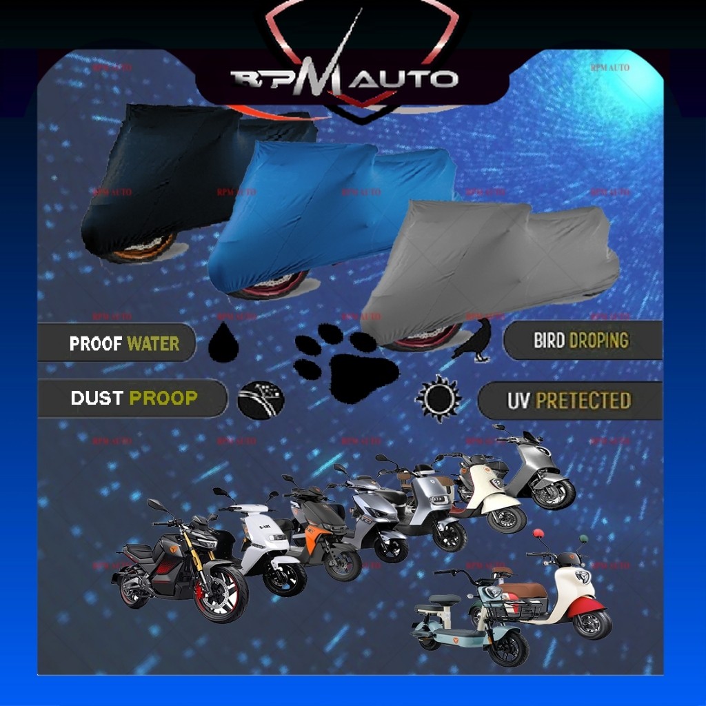 YADEA ฝาครอบรถจักรยานยนต์ป้องกันฝุ่นกันน้ํา UV Selimut มอเตอร์ YADEA A7 C1S DINGDING DS6 E8S GT20 GT