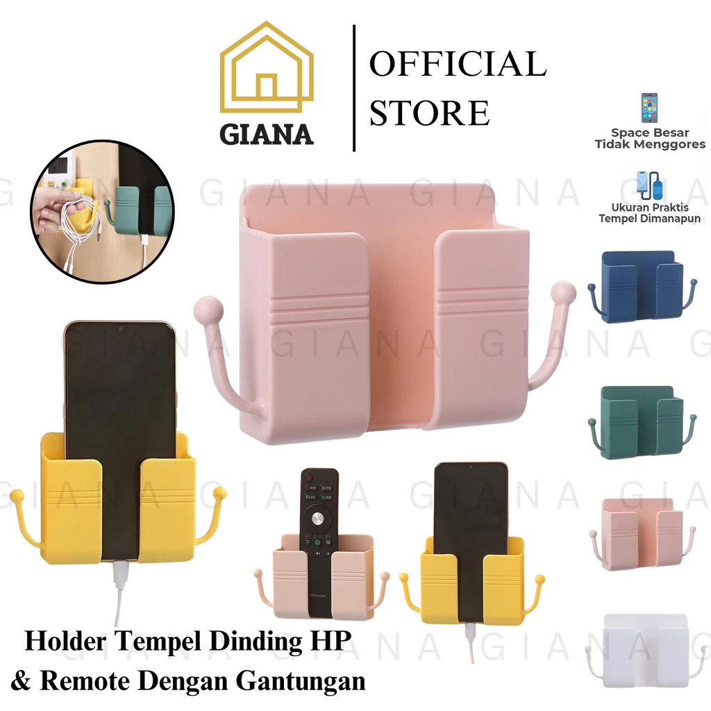 GIA 2 in 1 Wall Mount Holder Rack HP Remote Hook Wall Mount 2in1 Charger Holder HP Remote TV AC มัลต