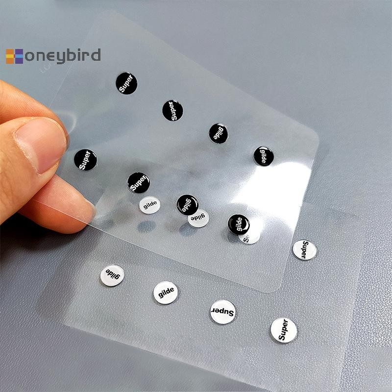 Honeybird 1 Pack Glass DIY Universal Dots Mouse Feet Pads สติกเกอร์สําหรับเมาส์สําหรับเล่นเกมแผ่นกันลื่น