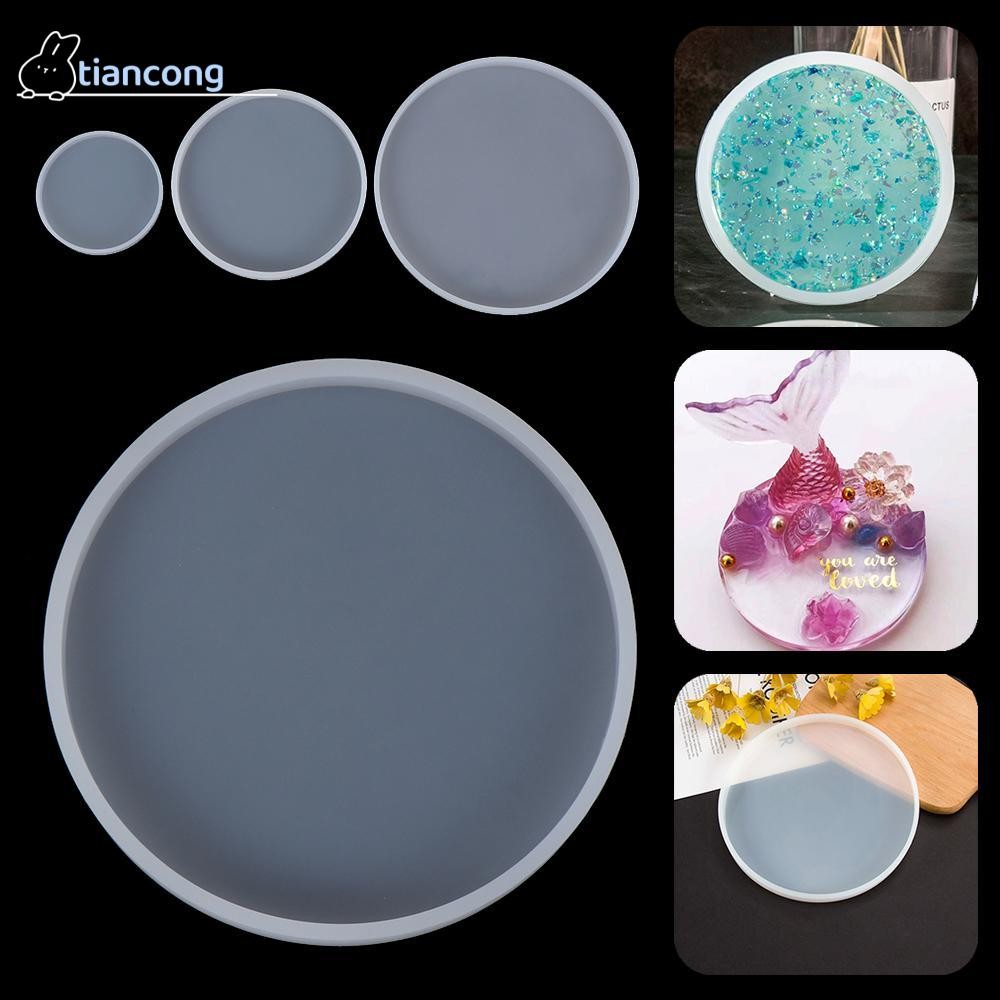 TIANCONG อีพ็อกซี่เรซินหล่อแม่พิมพ์ DIY Craft จี้ซิลิโคน Agate Fluid Arts เครื่องประดับทํา Mould