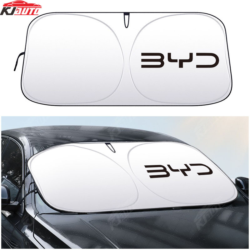 BYD ม่านบังแดดแบบพับได้กระจกบังแดดรถป้องกันแสงแดด UV Blocking Cooling เครื่องมือสําหรับ Atto 3 Dolphin