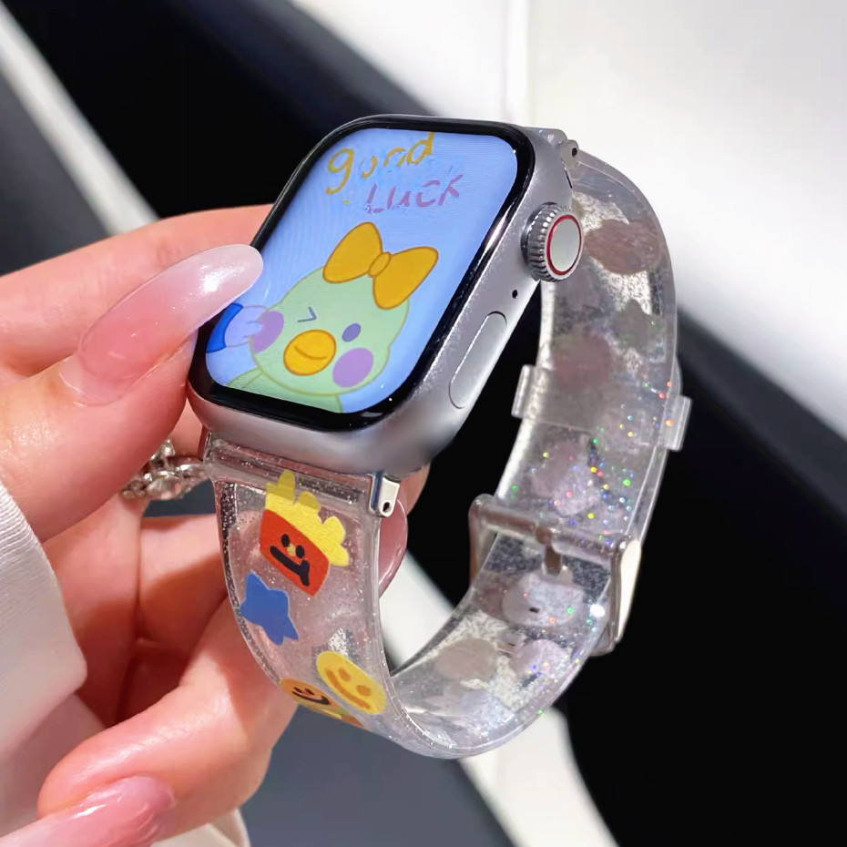 Clear พิมพ์สายนาฬิกาสําหรับ For Huawei Watch Fit 4 สาย TPU สาย Huawei Watch fit 4 pro Strap Cute Hua