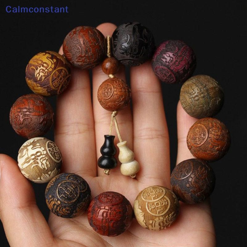 Ca> คลาสสิก 20 มม.Handmade ไม้แกะสลักสร้อยข้อมือลูกปัดพร้อมจี้สําหรับผู้ชายและผู้หญิงเครื่องประดับของขวัญดี