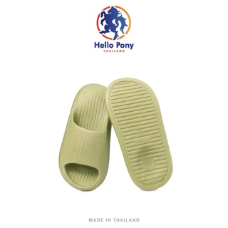 Hello Pony รองเท้าแตะแบบสวม รองเท้าอุ้งเท้าแมว รุ่นMHM4013 EVA พื้นหนานุ่ม ลายตาราง ผู้ชายและผู้หญิง