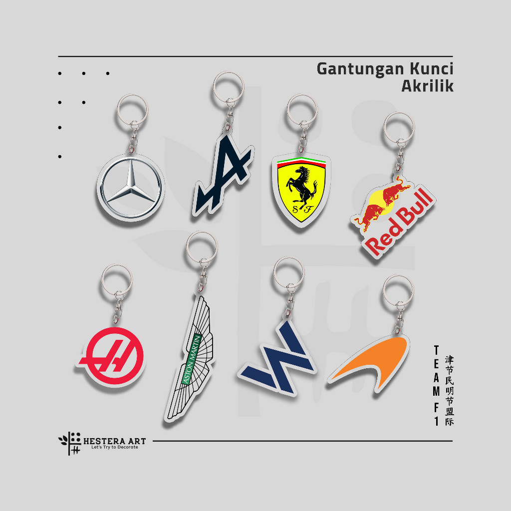GUNGAN F1 พวงกุญแจอะคริลิค | Team Formula One F1 พวงกุญแจอะคริลิค