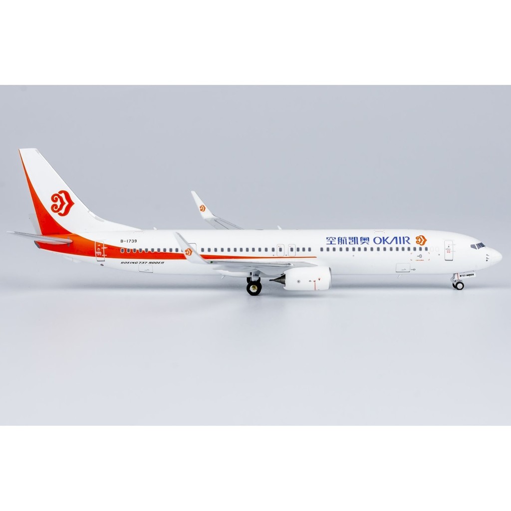 พร้อมสต็อก NG ยี่ห้อ 1: 400 Okai Air B737-900ER B-1739 โมเดลเครื่องบินโลหะผสม