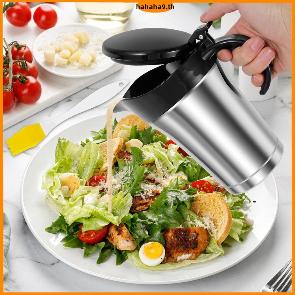 คู่ฉนวน Gravy เรือสแตนเลส Gravy อุ่นเหยือก 750ml ความจุ Gravy เหยือกพร้อมฝาปิดบานพับสําหรับ Gravy SH