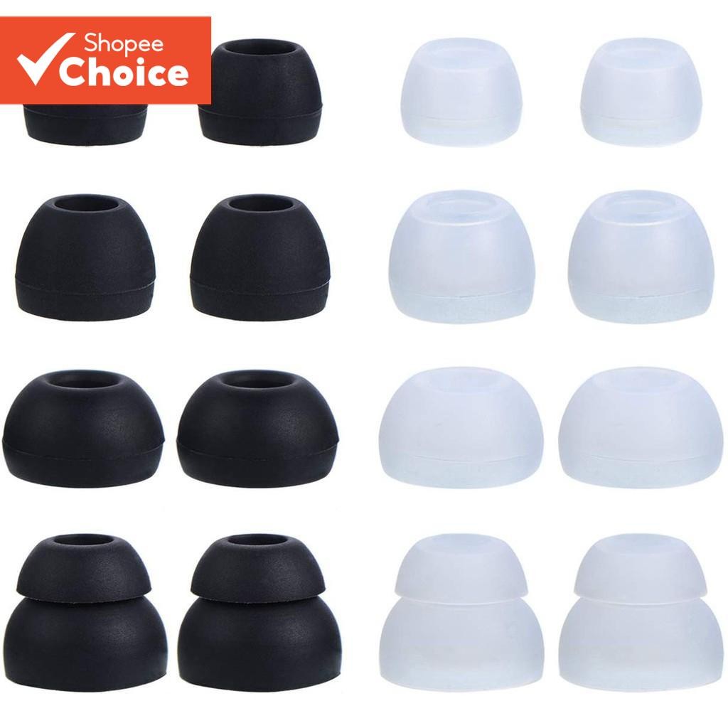 [Shopee Choice] 8 คู่หูฟังทดแทนเคล็ดลับซิลิโคน Eartips Earpads สําหรับ Skullcandy หูฟังสีดําและชัดเจน