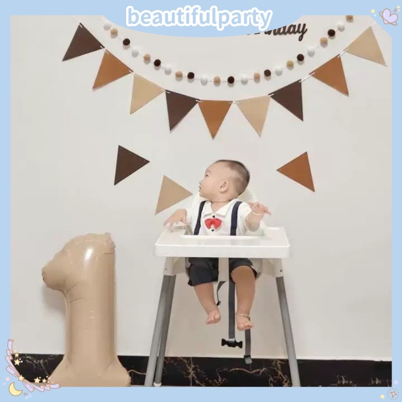 วินเทจกาแฟสลัดธงสุขสันต์วันเกิดแบนเนอร์ชุดรู้สึกดิจิตอลดึงธงเด็กงานเลี้ยงวันเกิดพื้นหลังภาพอุปกรณ์ประกอบฉากตกแต่ง - รูปที่ 4