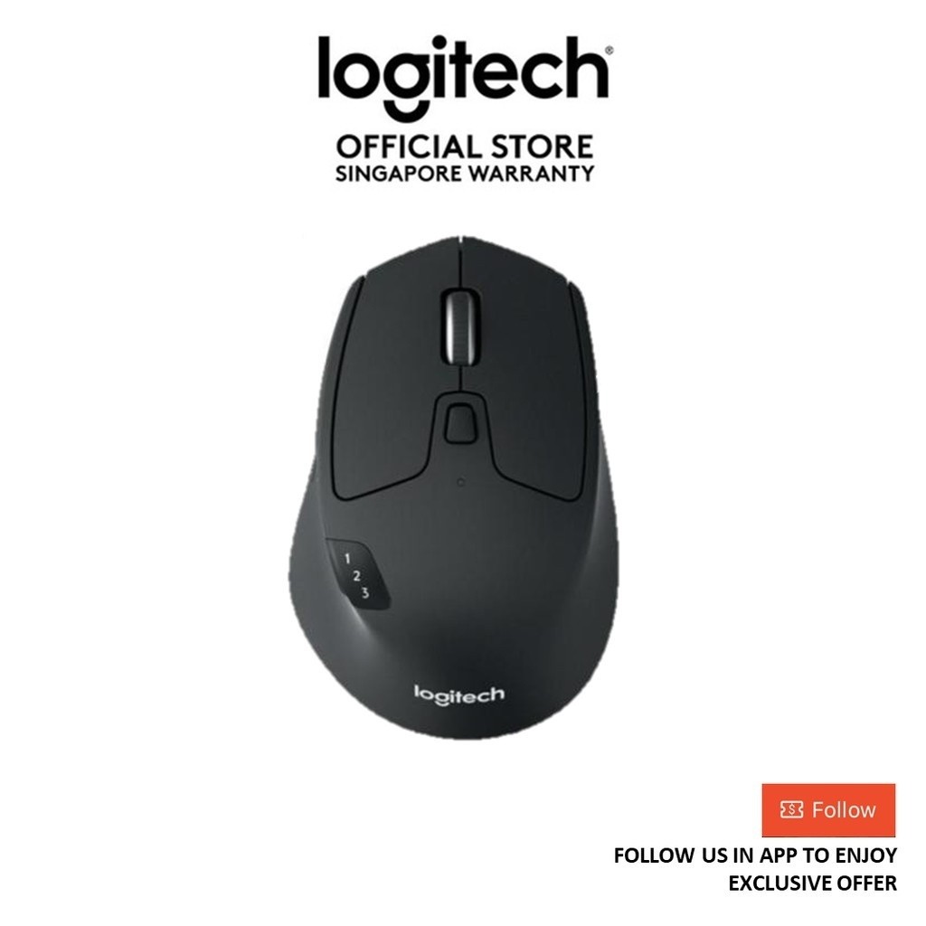 Logitech M720 Triathlon MultiDevice Bluetooth Mouse พร้อมเทคโนโลยี Logitech Flow EBL Seamless
