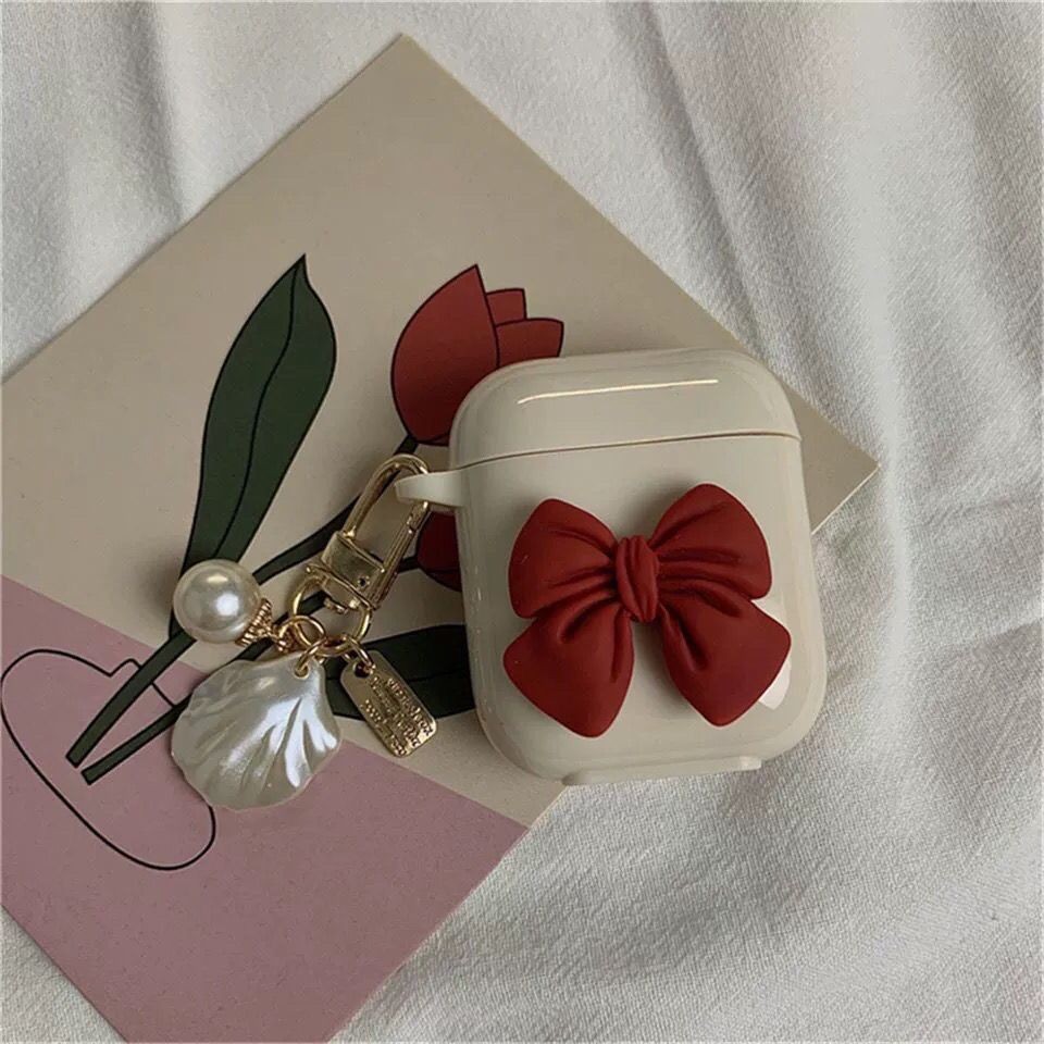 Beige Bow เหมาะสําหรับ Lenovo lp40pro ชุดหูฟังบลูทูธ pro เคสป้องกัน lp1s ht38/XT88 Lenovo