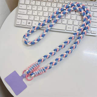 เชือกถักบิด สายคล้องเคสโทรศัพท์มือถือ/สายคล้องขวดน้ำ/สายคล้องกล้อง/เชือกปีนเขากลางแจ้งแบบเฉียง-SJPS