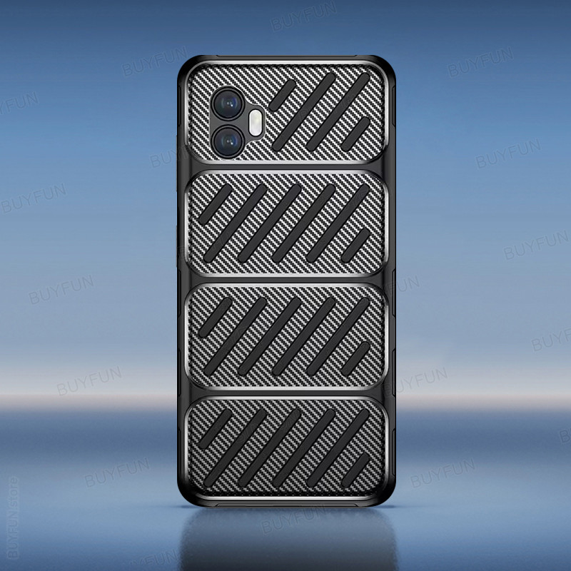 Carbon Fiber Texture Case Shockproof Casing Protection Back Case For Samsung Galaxy XCover7 Pro XCov