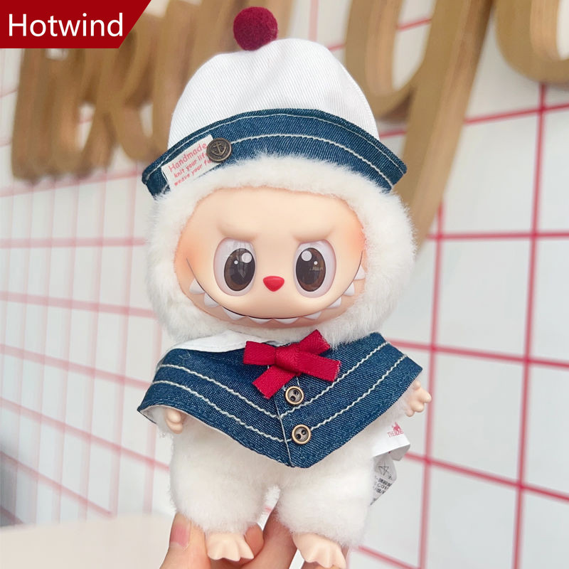 (ไม่มีตุ๊กตา) สําหรับ 17 ซม. Labubuva Mini Vintage Naval ตุ๊กตาชุดชุดการ์ตูนชุดสําหรับ Labubu อินเทรนด์สําหรับ Ropa Labubu ตุ๊กตา