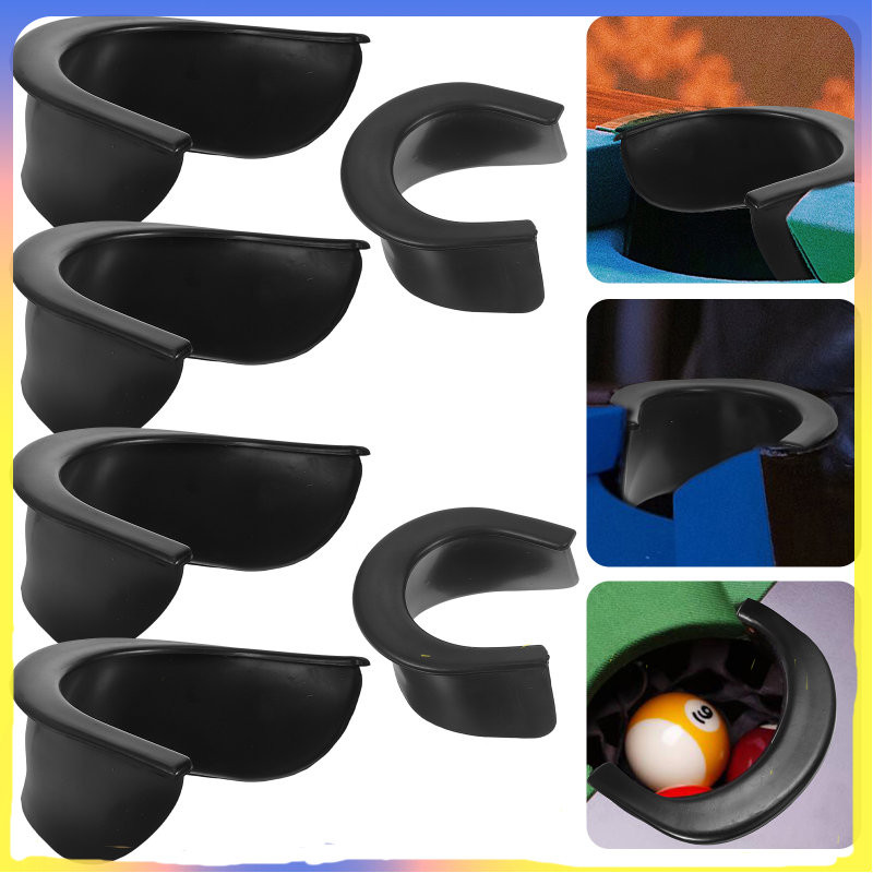 6pcs Small Billiard Liners Black Snooker Pockets Snooker Table Accessories