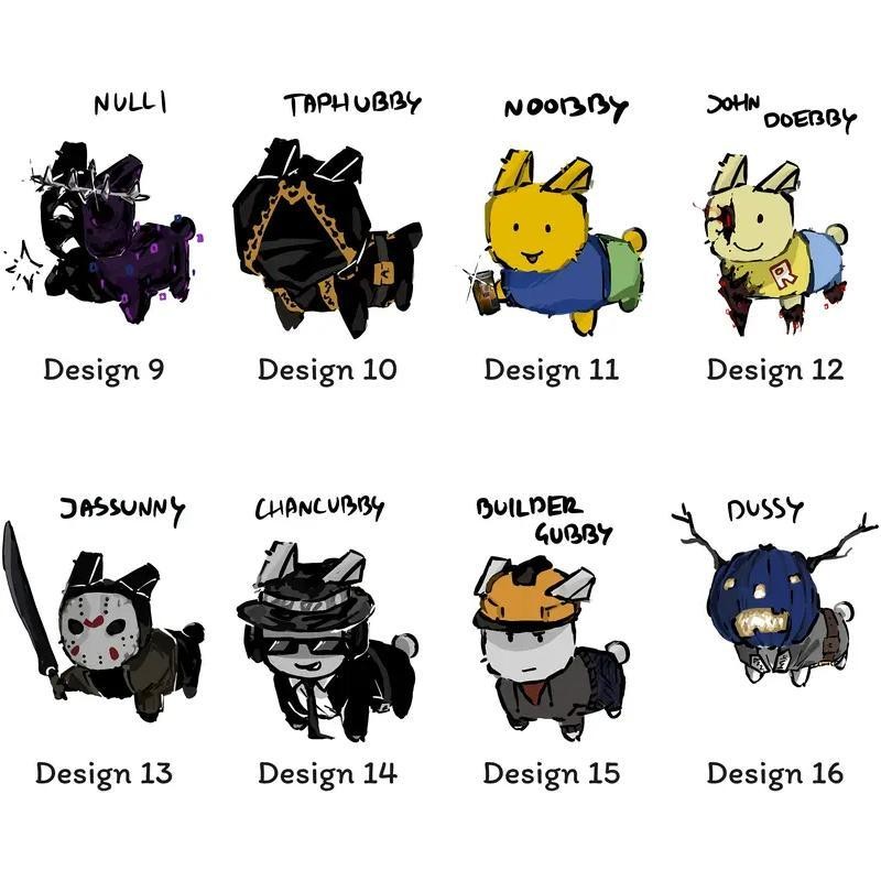 ‍（Design 9-Design 16）Roblox Shirt c00lkidd - Shedletsky Blame John - Gubby - Forsaken Two Time - 1x1