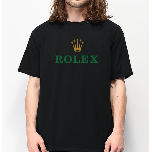 เสื้อยืดคอกลมแขนสั้น สไตล์ Rolex Swachie Watch รุ่น 001 Tricolor ทำจากฝ้ายบริสุทธิ์ 100%