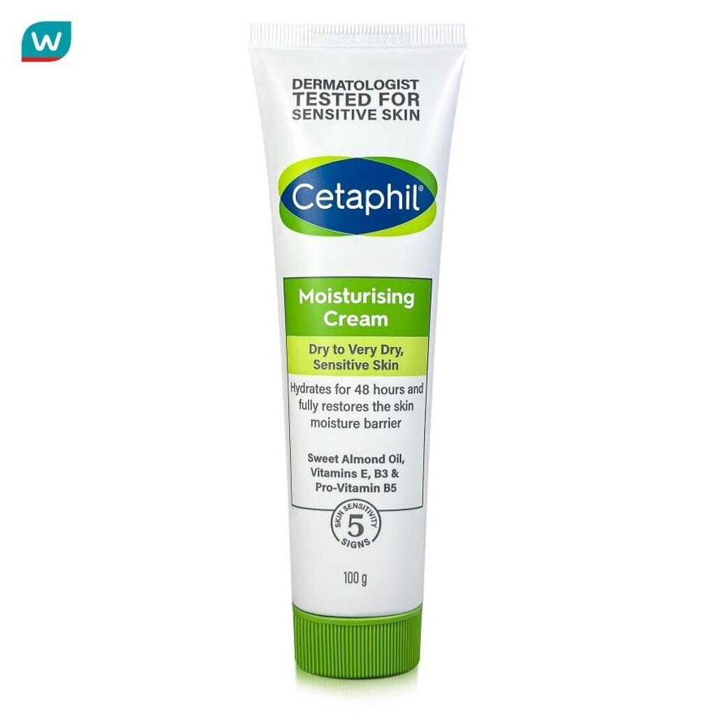 Cetaphil เซตาฟิล มอยซ์เจอไรซิ่ง ครีม 100 กรัม ครีมบำรุงสำหรับผิวแห้ง ผิวแห้งมาก และผิวแพ้ง่าย