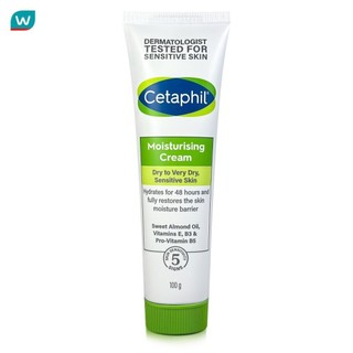 Cetaphil เซตาฟิล มอยซ์เจอไรซิ่ง ครีม 100 กรัม ครีมบำรุงสำหรับผิวแห้ง ผิวแห้งมาก และผิวแพ้ง่าย