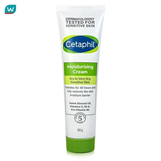 Cetaphil เซตาฟิล มอยซ์เจอไรซิ่ง ครีม 100 กรัม ครีมบำรุงสำหรับผิวแห้ง ผิวแห้งมาก และผิวแพ้ง่าย
