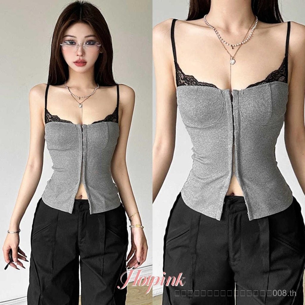 ชุดเสื้อกั๊กแขนกุดสีชมพูร้อน แบบไม่มีสายหลัง ดูผอม เหมาะสำหรับฤดูร้อน สไตล์แฟชั่น IW4A