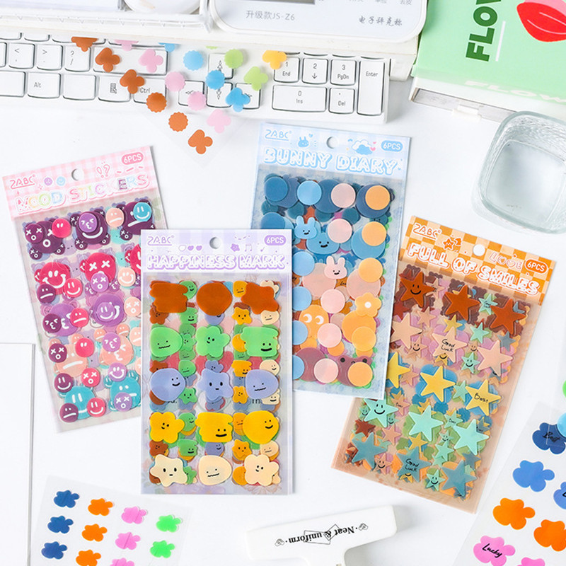 6 แผ่น Kawaii Sweet Label Series สติ๊กเกอร์กันน้ําตกแต่ง DIY วัสดุ Decals