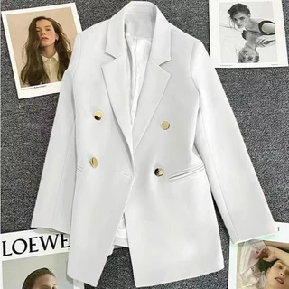 (พร้อมส่ง) รุ่น(A - Blazerกระดุมทอง) เสื้อสูท ผู้หญิง รุ่นใหม่ ดีเทลกระดุม โคเรียสุด ซับในทั้งตัว ผ้าดี
