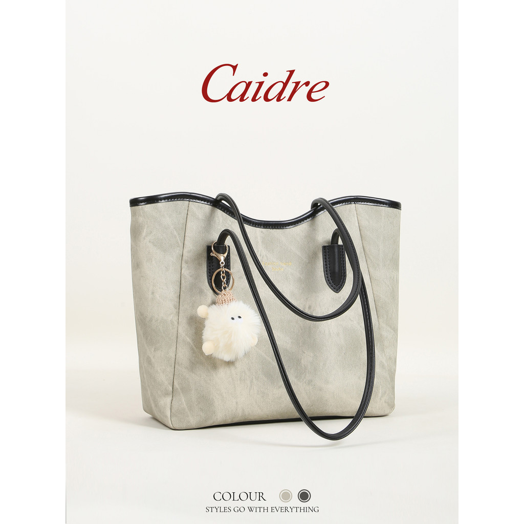 Caidre กระเป๋าสะพายไหล่และถือสำหรับ 여성 มีความจุมากและให้บรรยากาศเหมือนของแบรนด์เนม