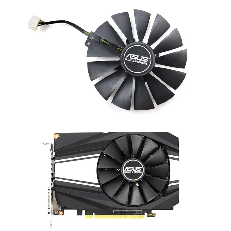 PLD10010B12HH พัดลมระบายความร้อนเปลี่ยน ASUS Phoenix Geforce GTX 1650 1660 Ti Super RTX 2060 กราฟิกการ์ดระบายความร้อน