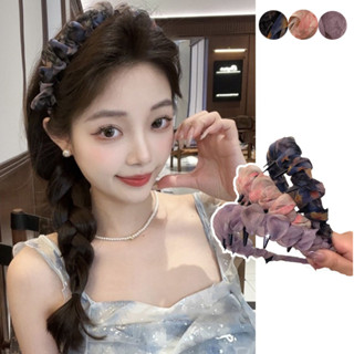 ที่คาดผมตาข่ายไล่ระดับสีสำหรับสาวๆ มีริ้วรอยคลื่นฟัน กันลื่น…