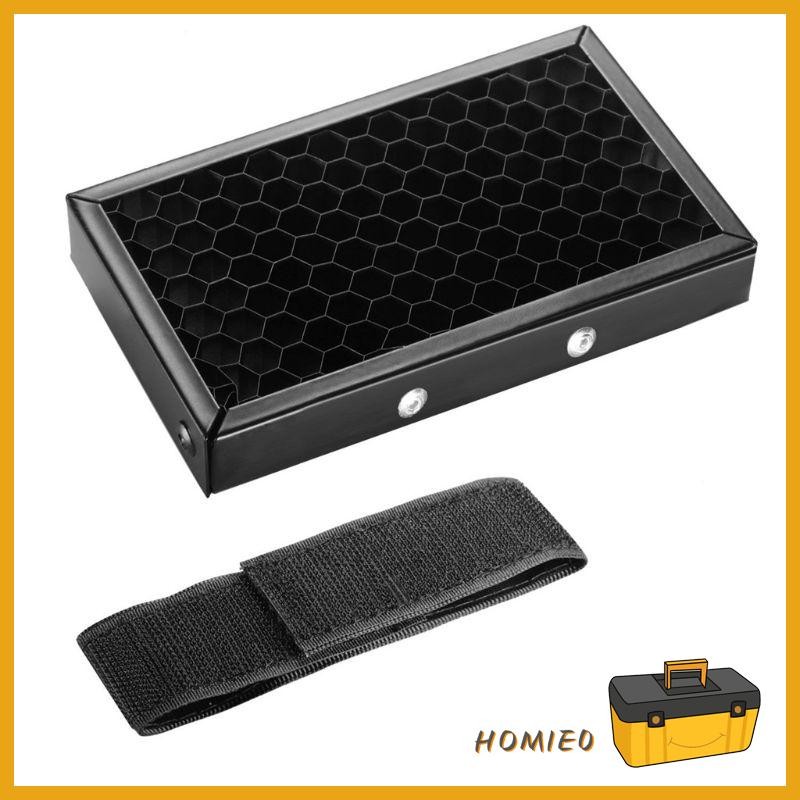HOMIE0 หวีน้ําผึ้งรังผึ้งตารางกล่องนุ่ม Flash Diffuser Softbox Bouncer สําหรับ