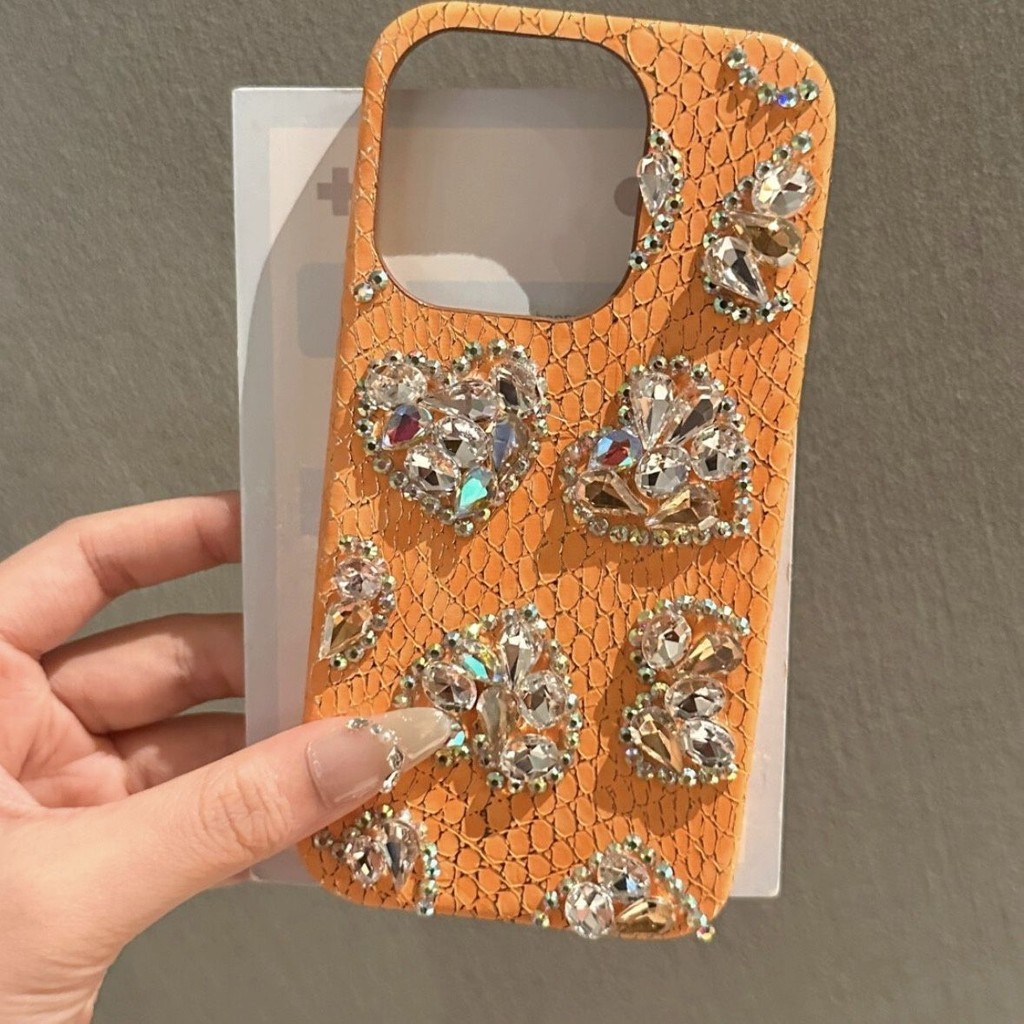 แฟชั่นประกายเพชรเคสโทรศัพท์สําหรับIPhone 16 15 Pro Max 14 PlusสําหรับIP 13 12 11 Pro Maxเลียนแบบเพชร