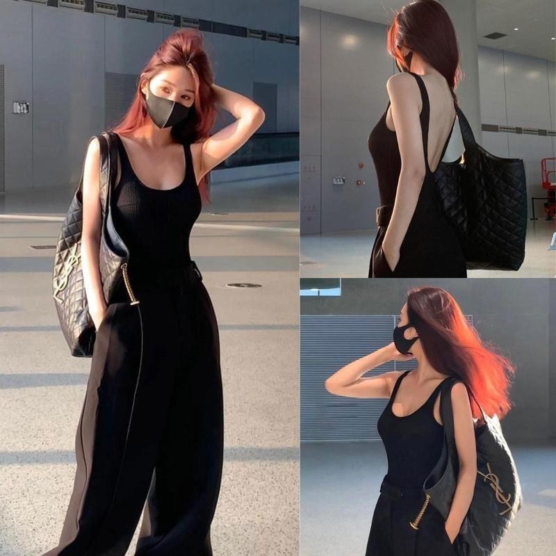 #472 เสื้อกล้ามผู้หญิง ทรงเว้าหลัง เซ็กซี่ มีบราในตัว ผ้ายืดดหยุ่นใส่สายระบายอากาศดีมาก น่ารัก สดใส สุดฮิต