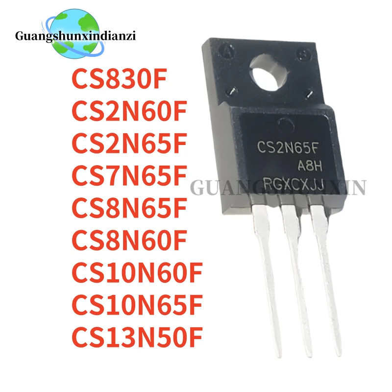1-5PCS CS830F CS2N60F CS2N65F CS7N65F CS8N65F CS8N60F CS10N60F CS10N65F CS13N50F TO-220F field-effec