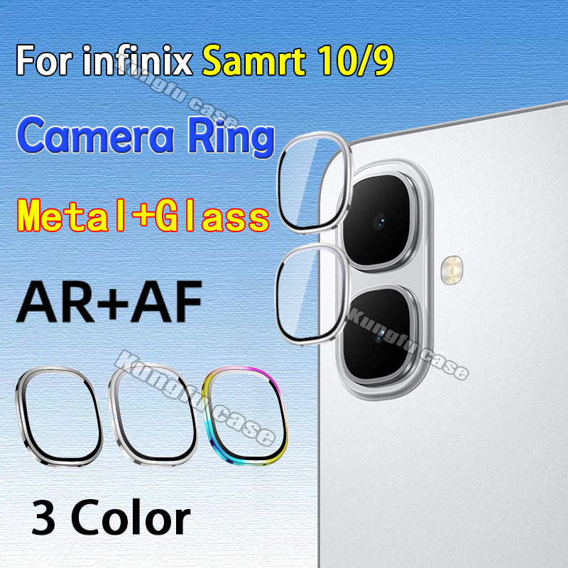 ตัวป้องกันกล้อง สําหรับ infinix smart 8 9 pro 4G 2023 smart8 smart9 แหวนโลหะกระจกนิรภัยเลนส์ฟิล์มป้องกัน